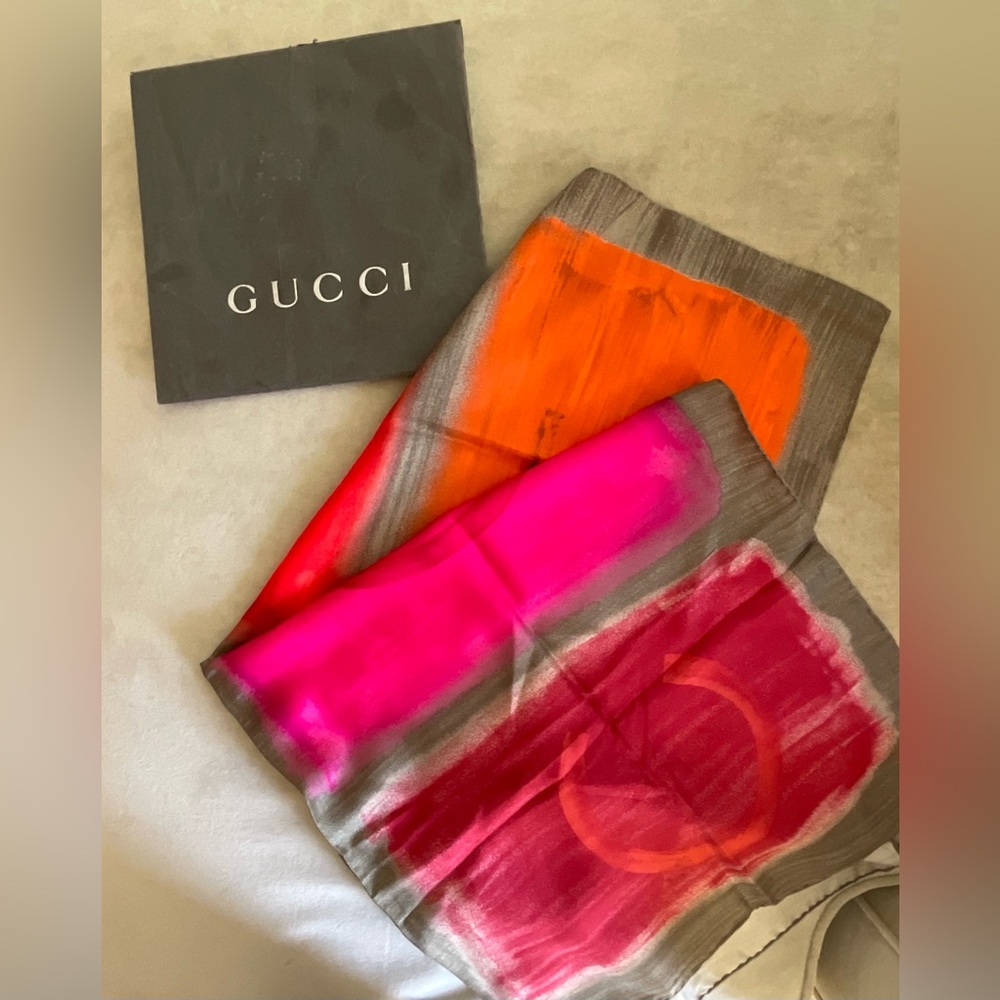 GUCCI Vintage Silk Scarf